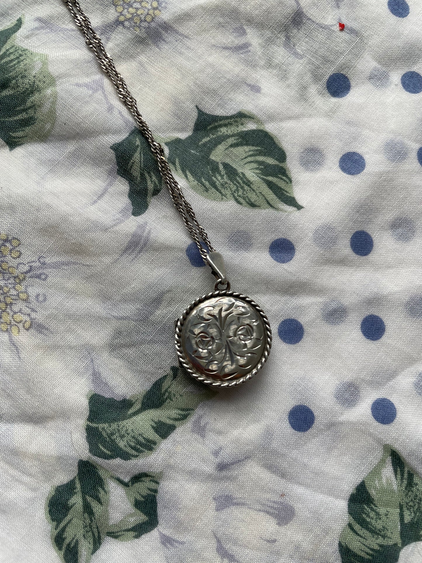 Engraved Circle Locket