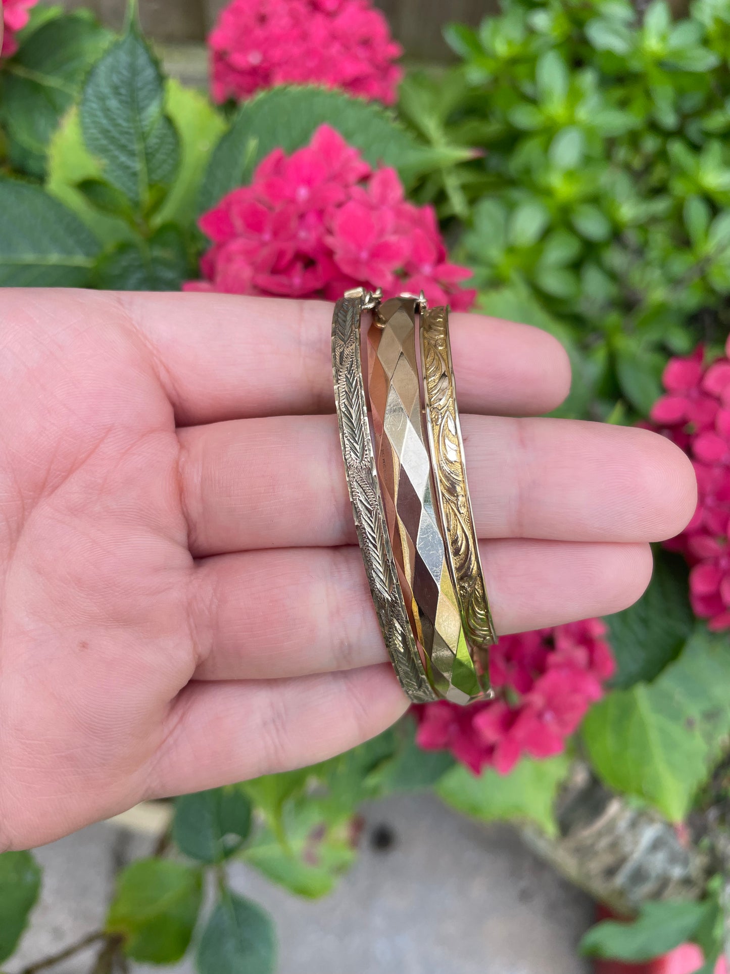 Rolled Gold Engraved Bangle