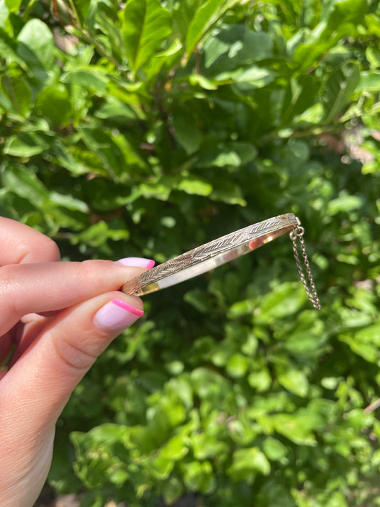 Rolled Gold Engraved Bangle