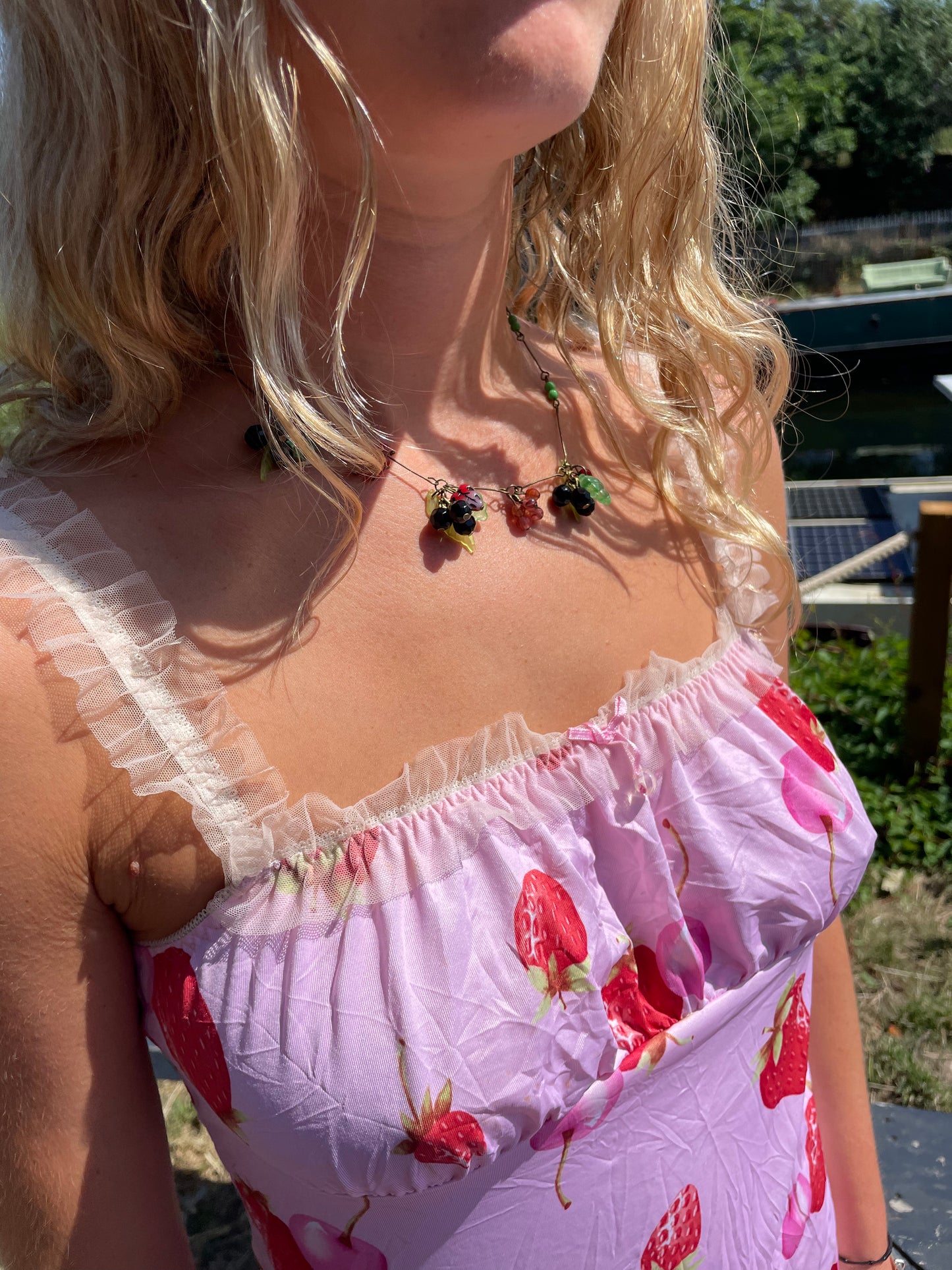 Blackberry and Strawb Necklace