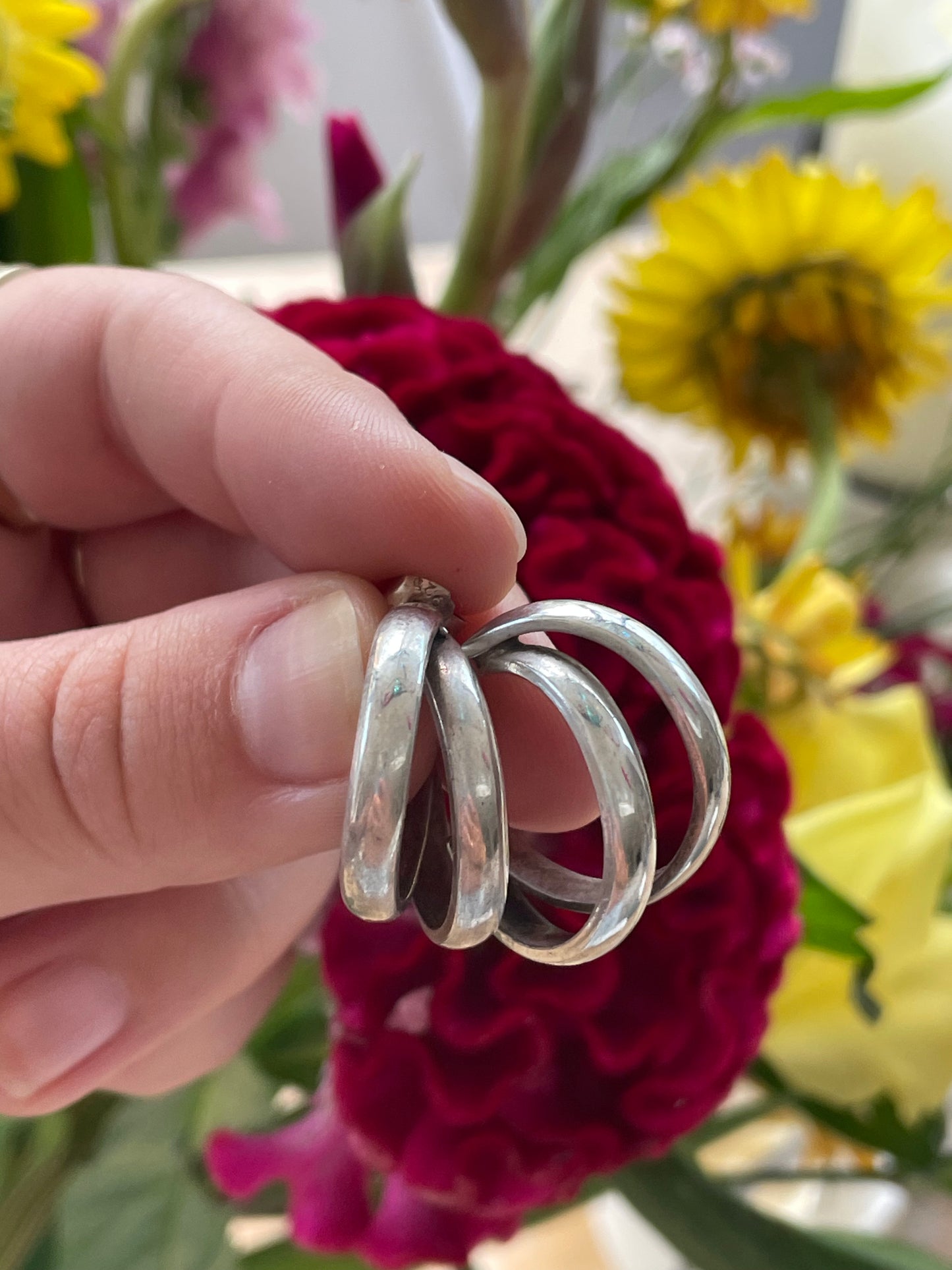 Chunky Double Hoops