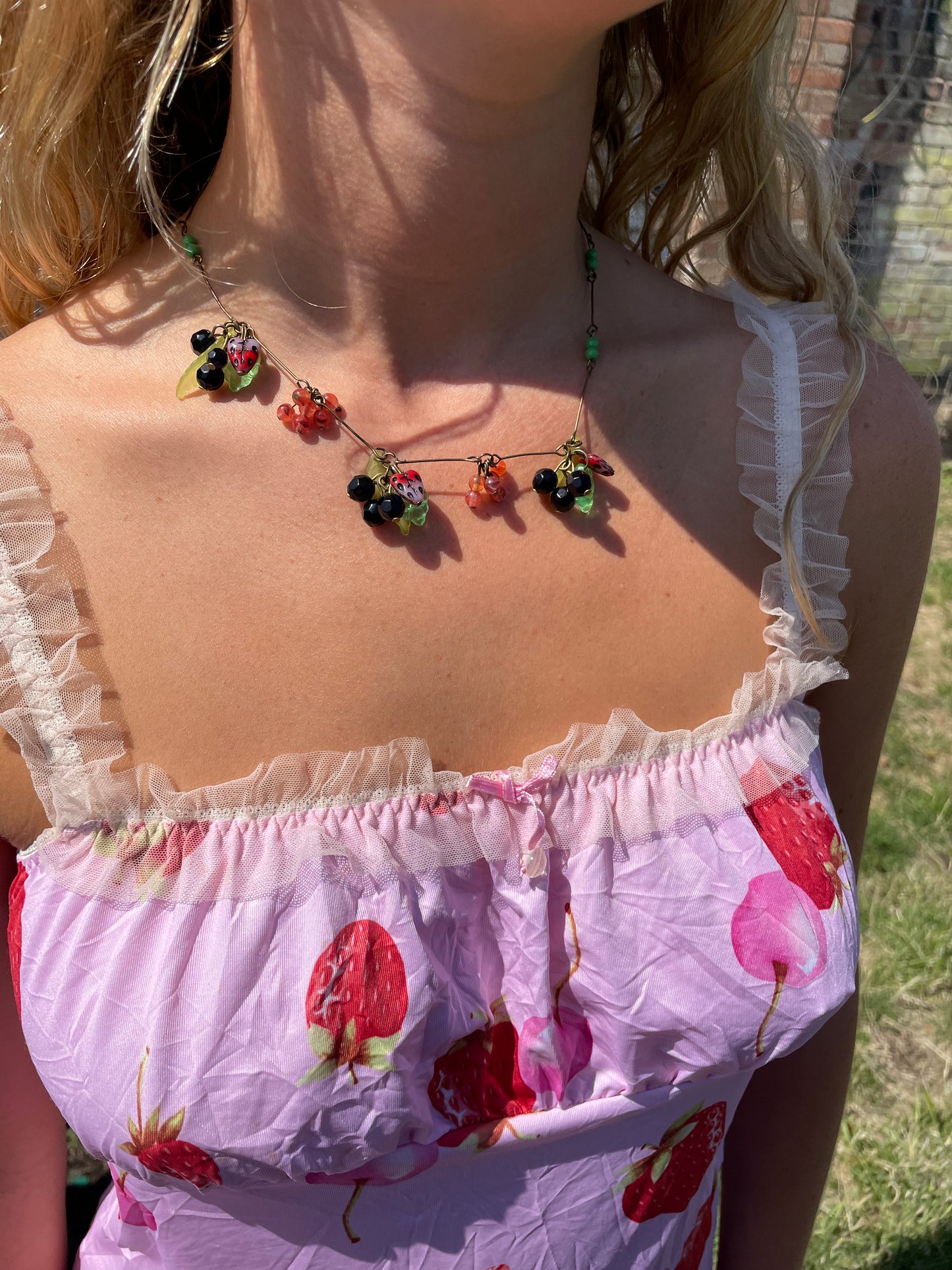 Blackberry and Strawb Necklace