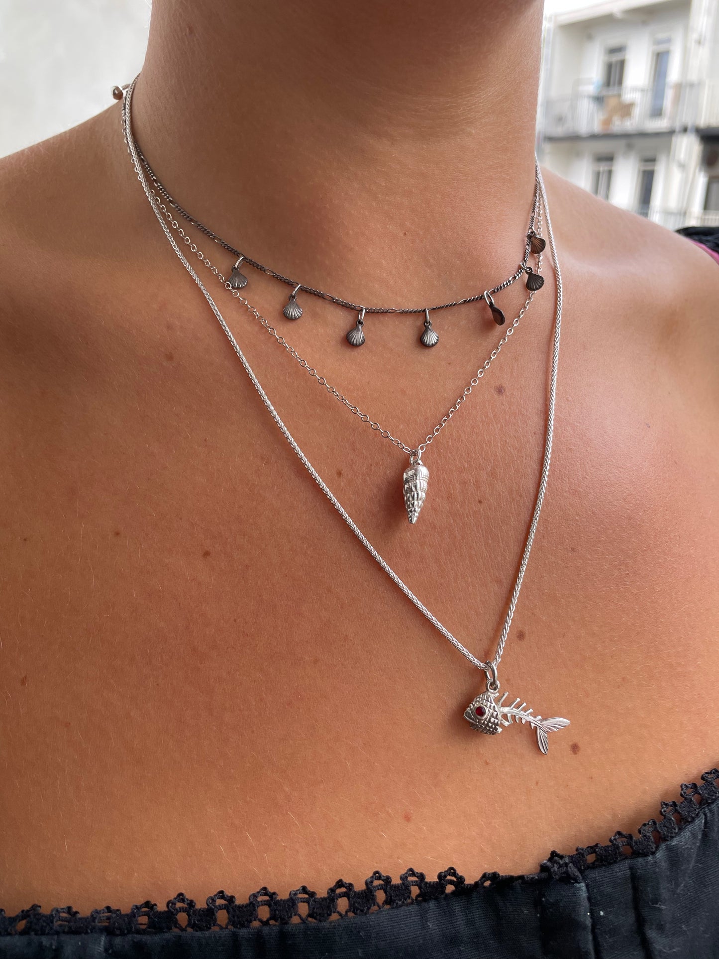 Closed Conch Shell Necklace