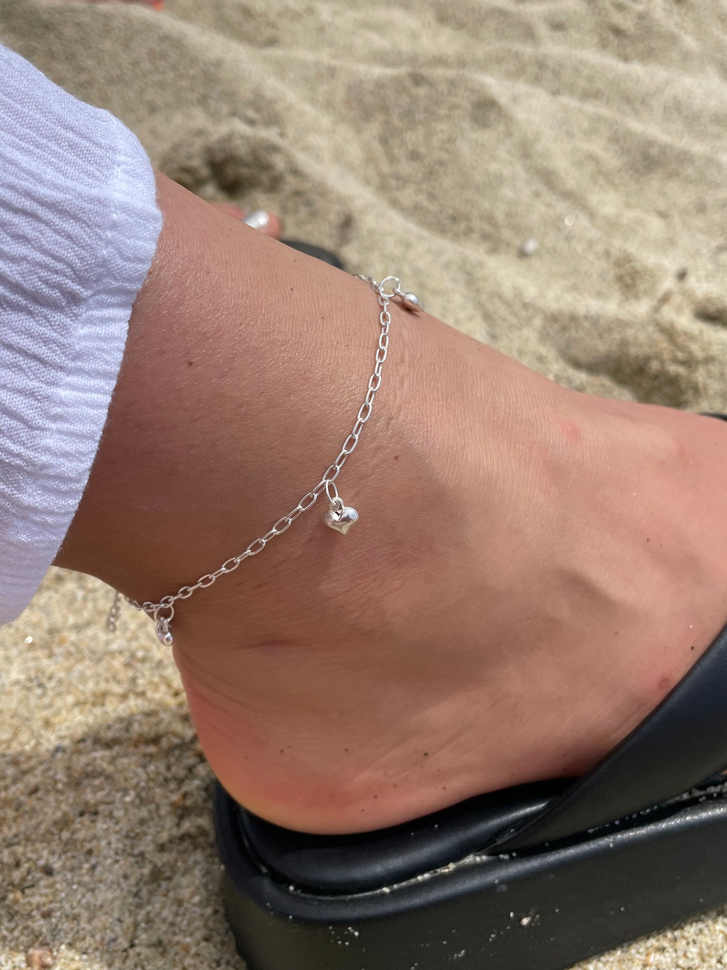 Heart Charm Anklet