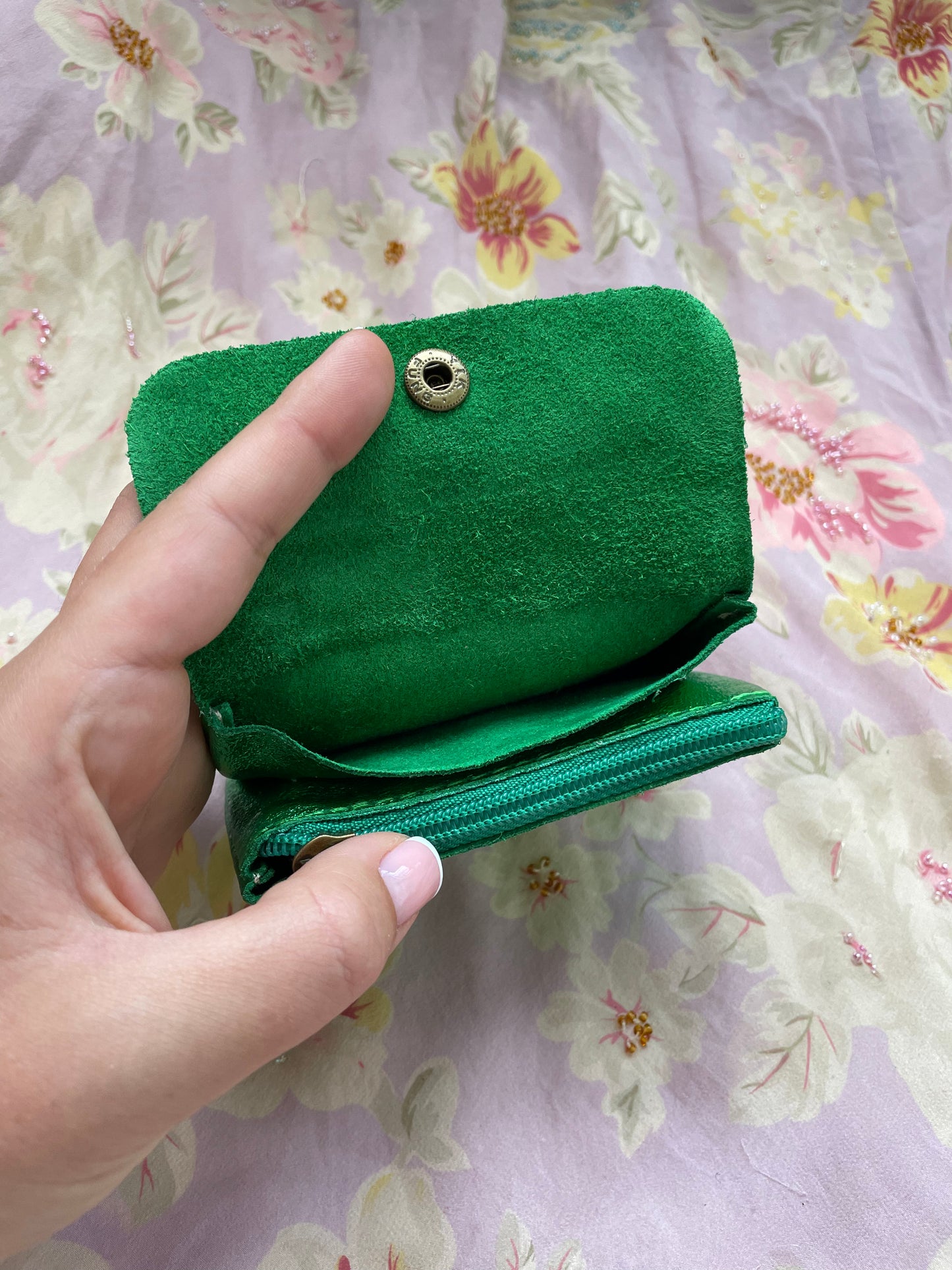 Bright Green Jewel Pouch