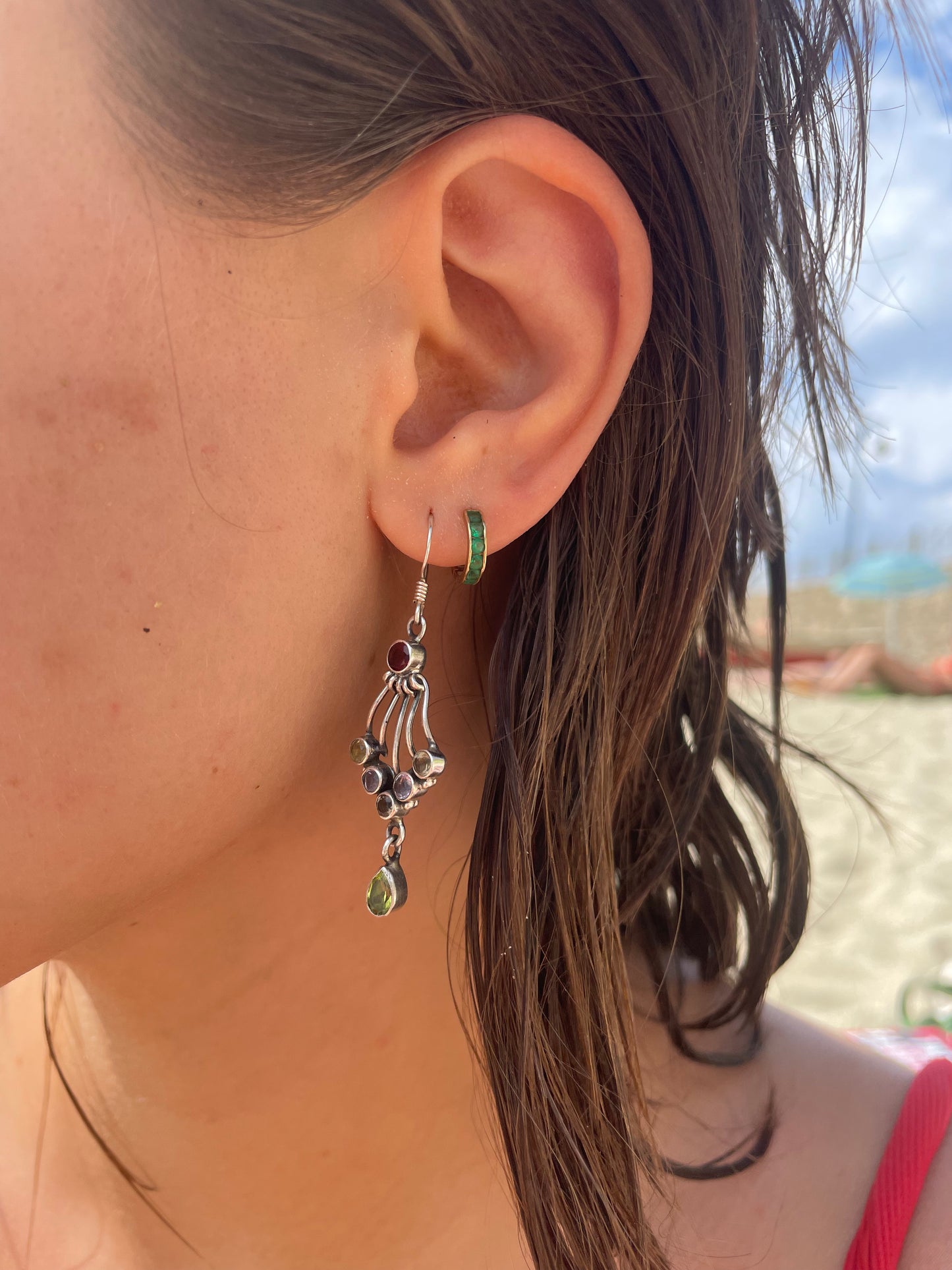 Multi Gem Earrings