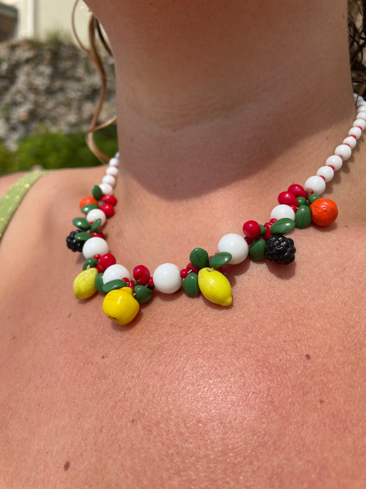 1950s Fruit Salad Necklace