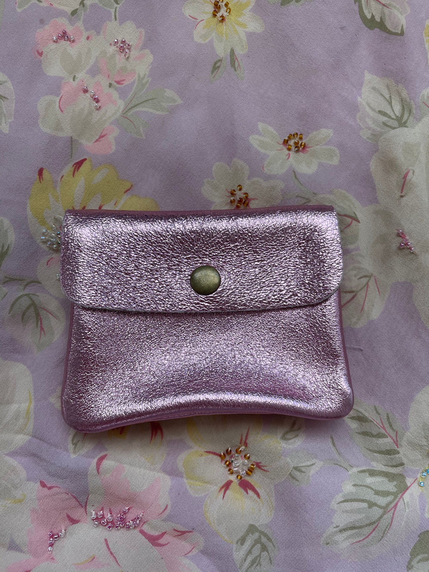 Pastel Pink Jewel Pouch