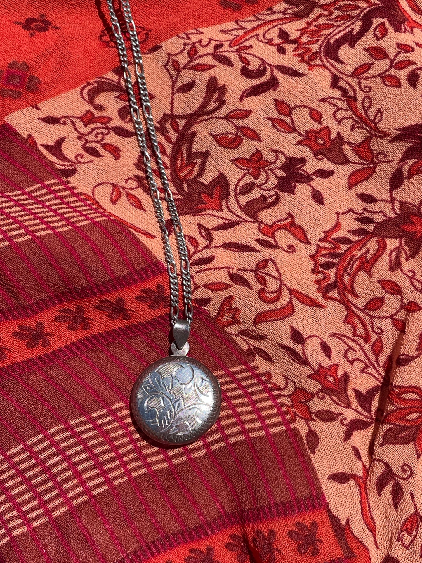 Round Engraved Locket