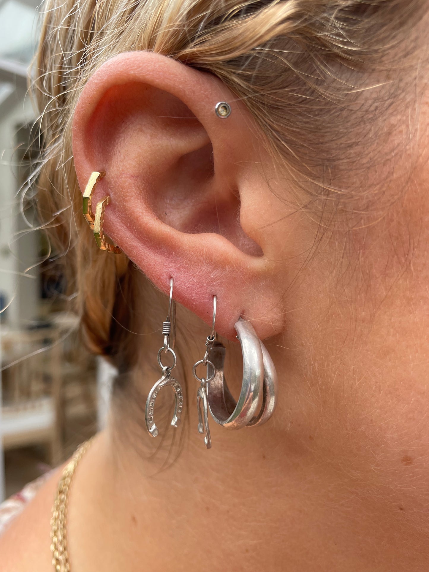 Chunky Double Hoops