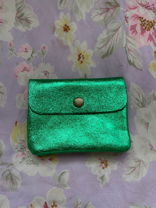 Bright Green Jewel Pouch