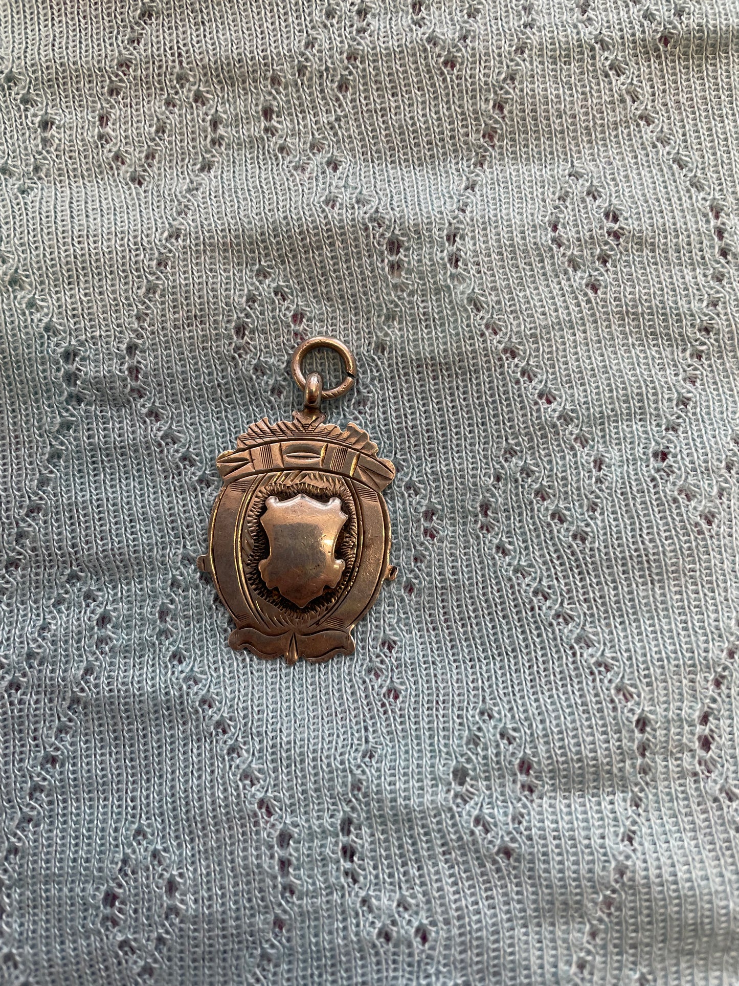 Chunky Vintage Shield Charm