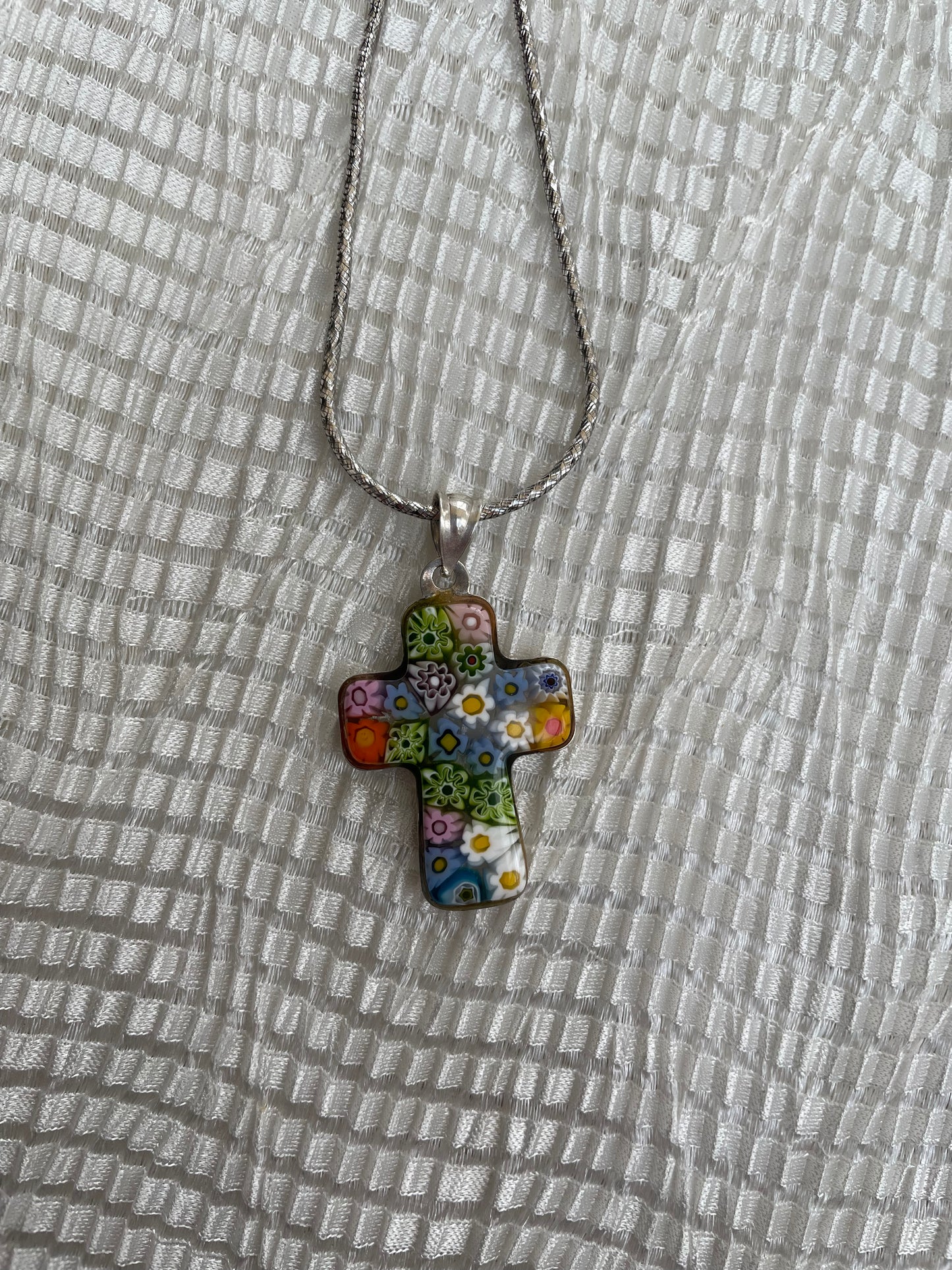 Colourful Millefiori Cross