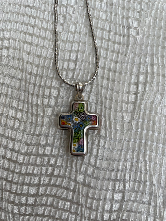 Colourful Millefiori Cross