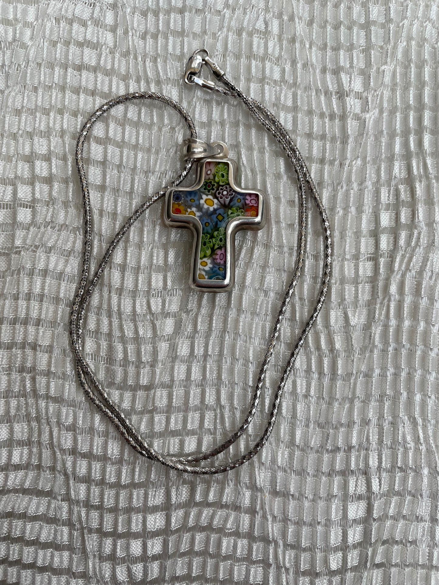 Colourful Millefiori Cross