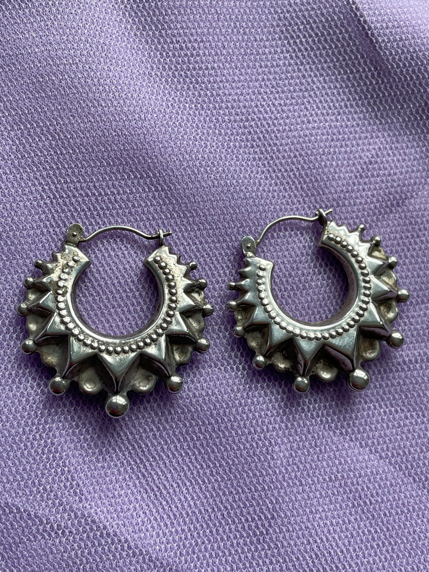 Spiked Victorian Hoops