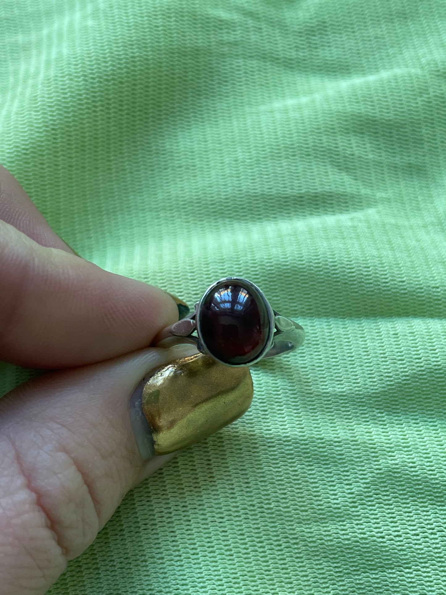 Juicy Cabochon Garnet Ring