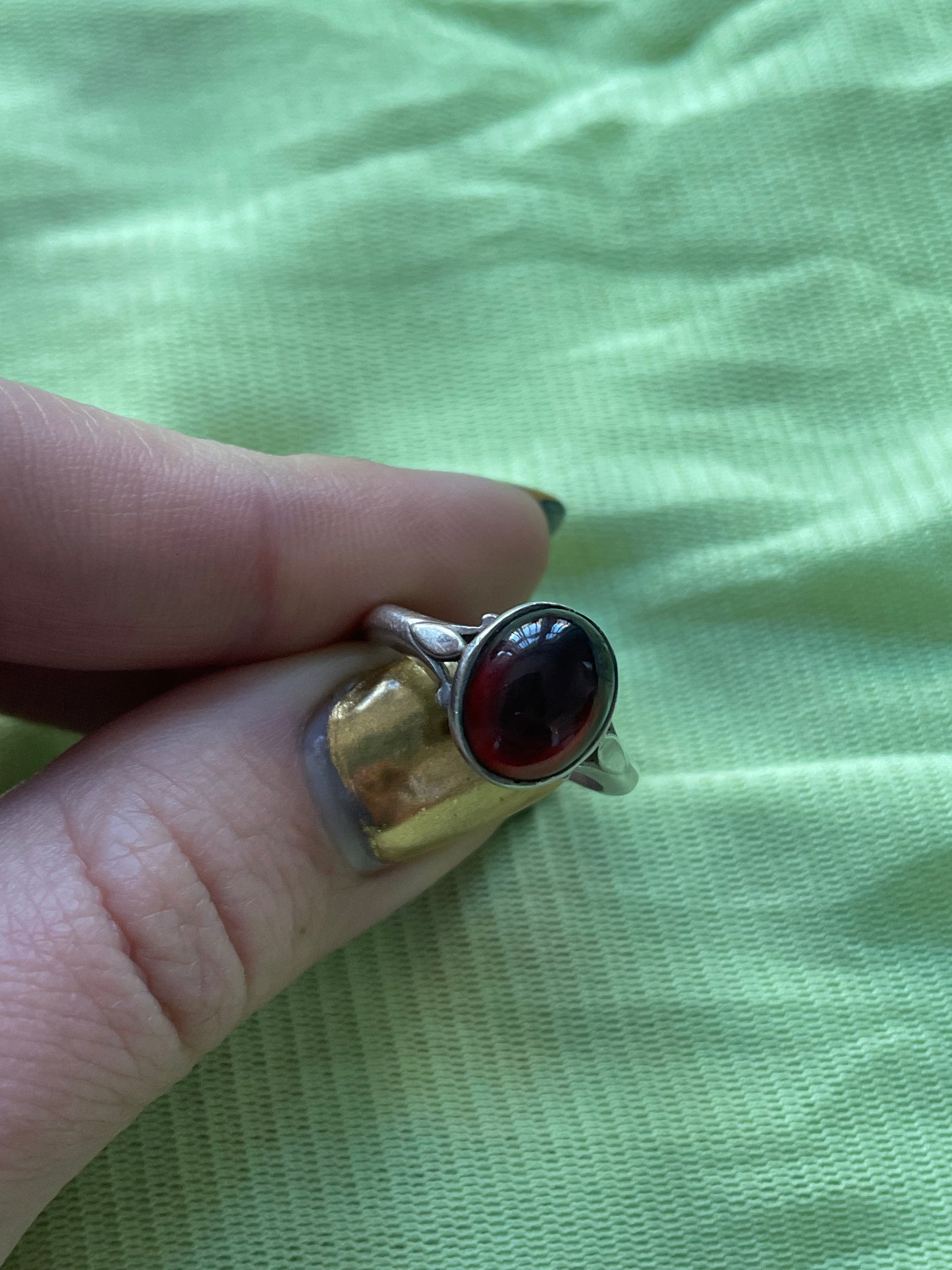 Juicy Cabochon Garnet Ring