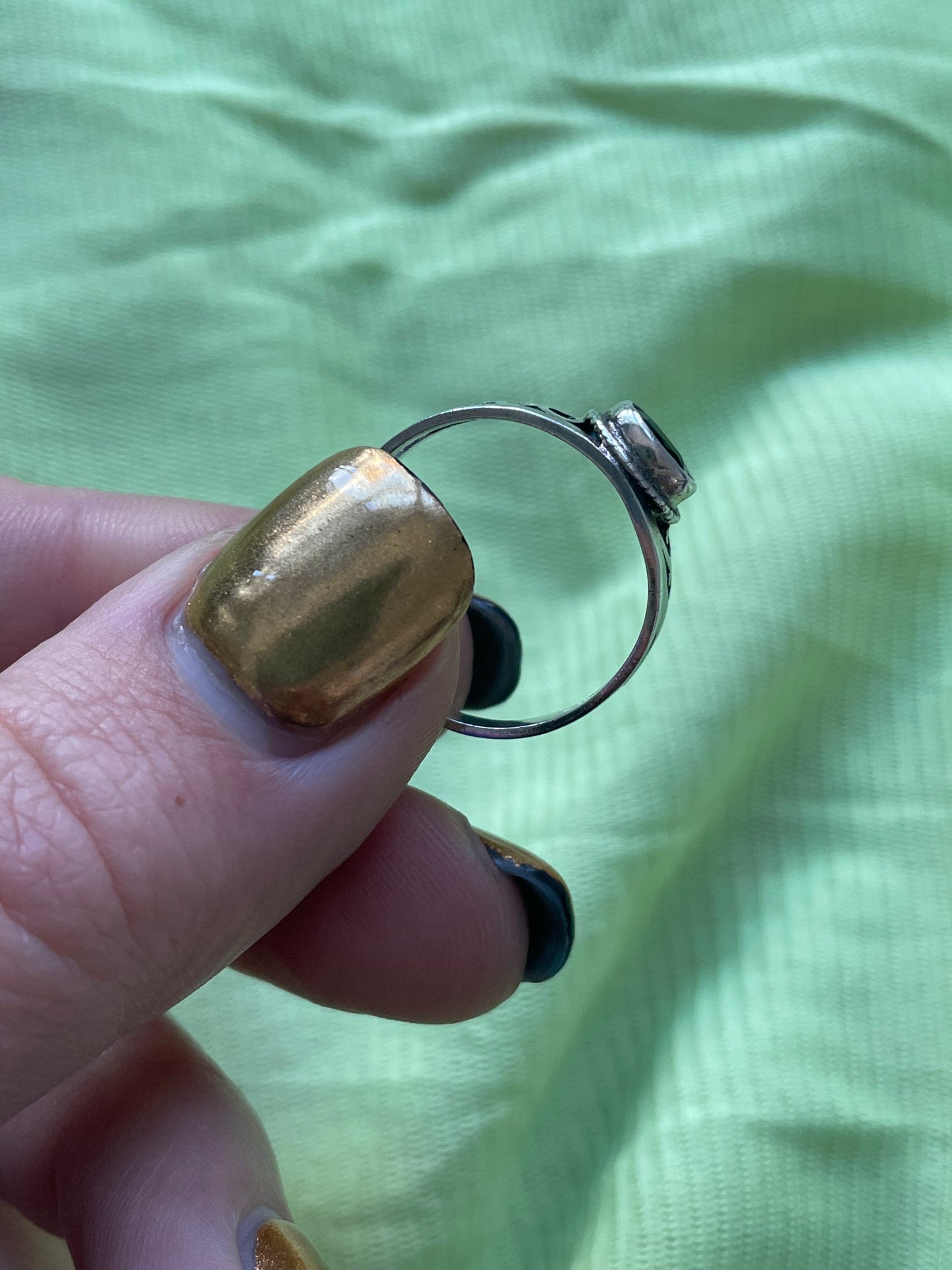 Floral Garnet Ring