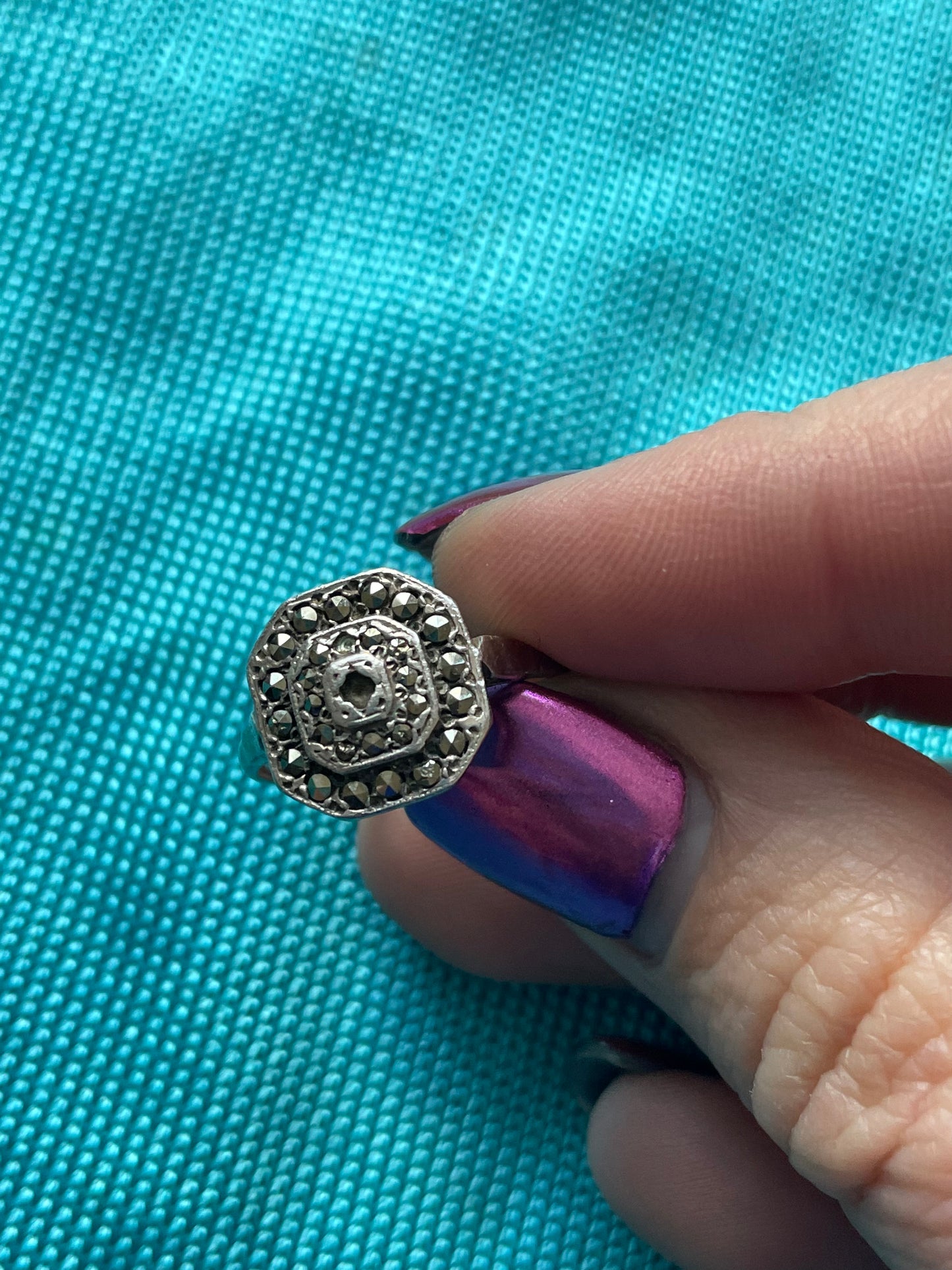 Cushion Marcasite Ring