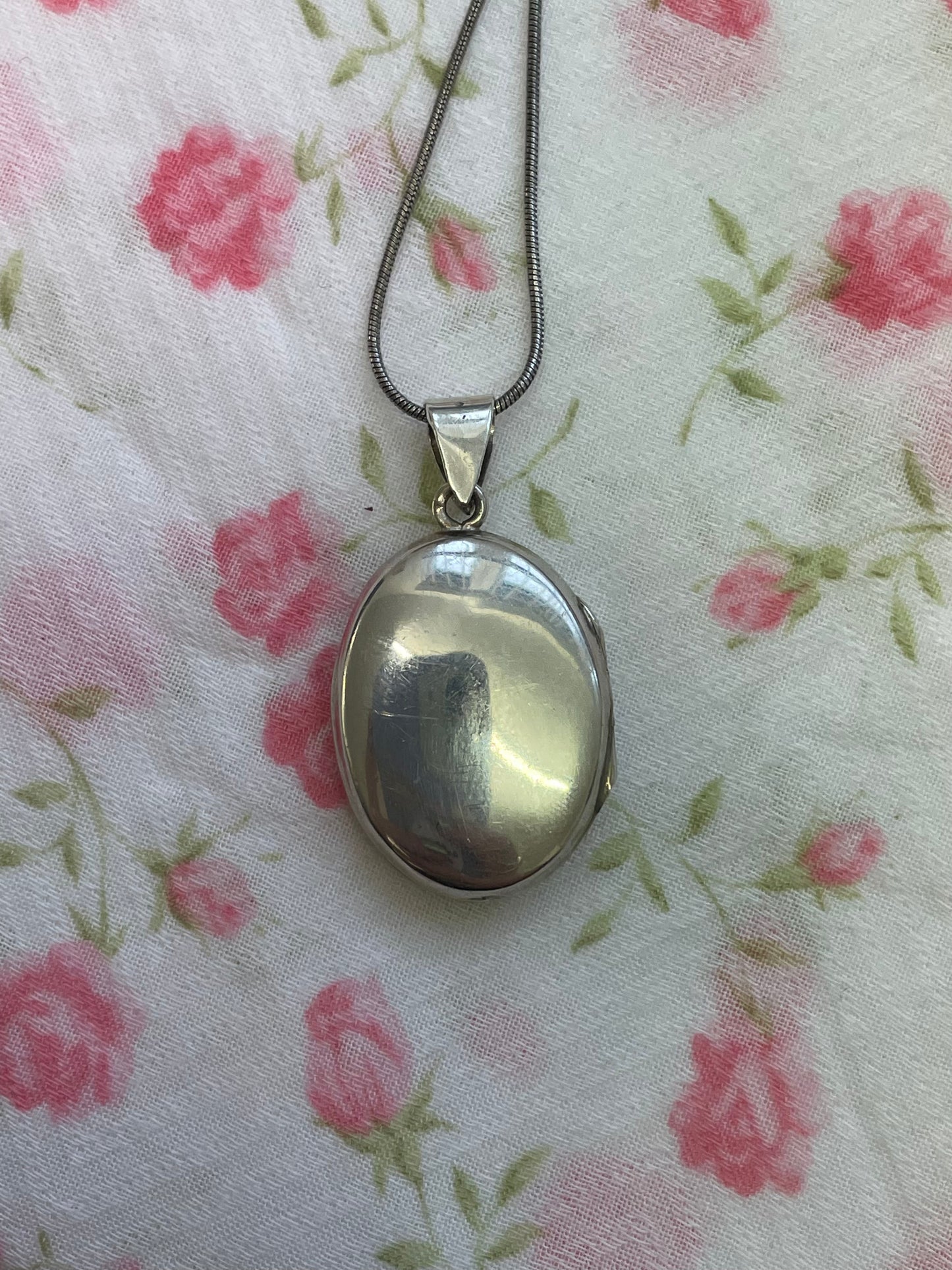 Etched Oval Locket