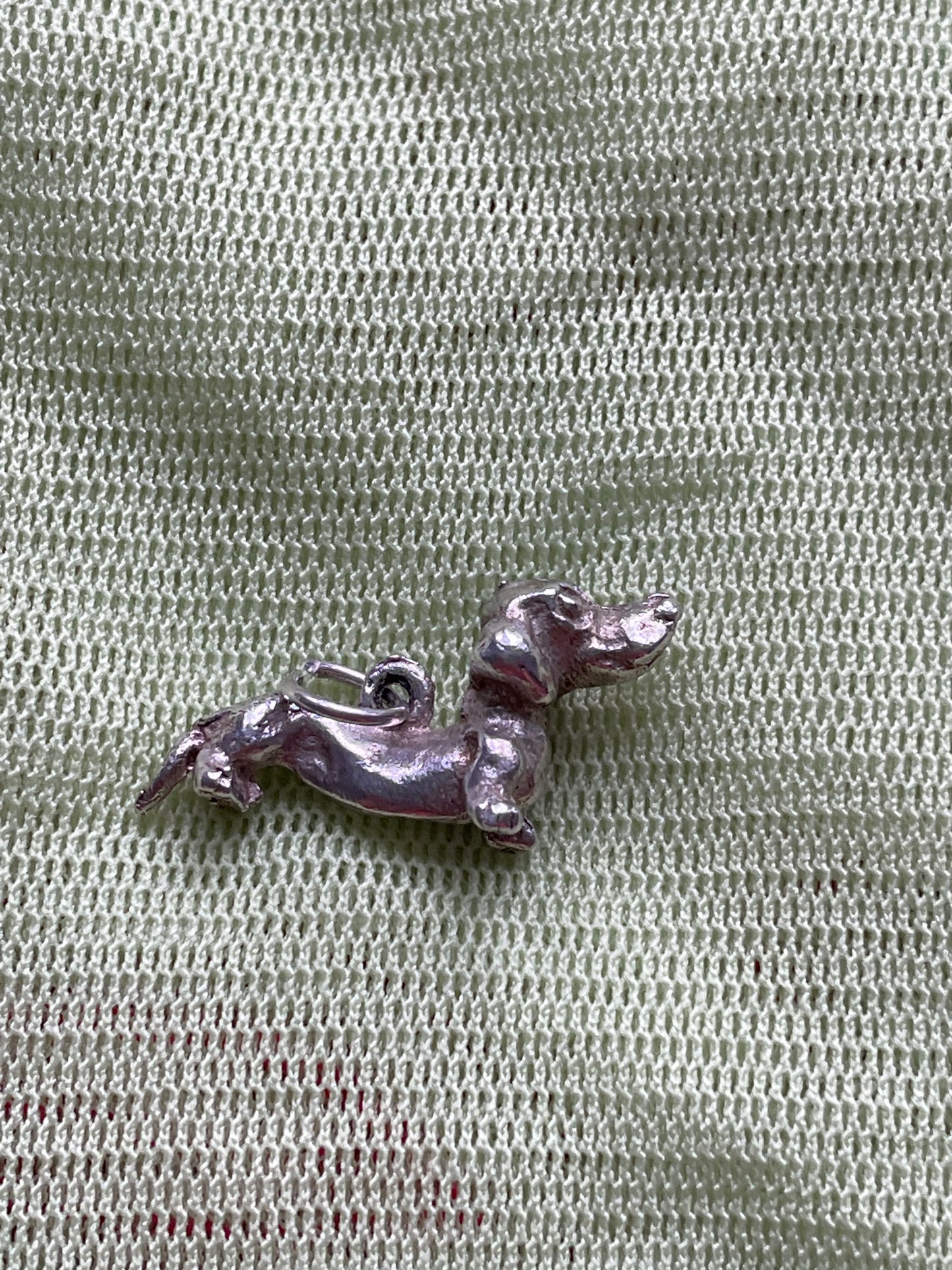 Curvy sausage dog charm