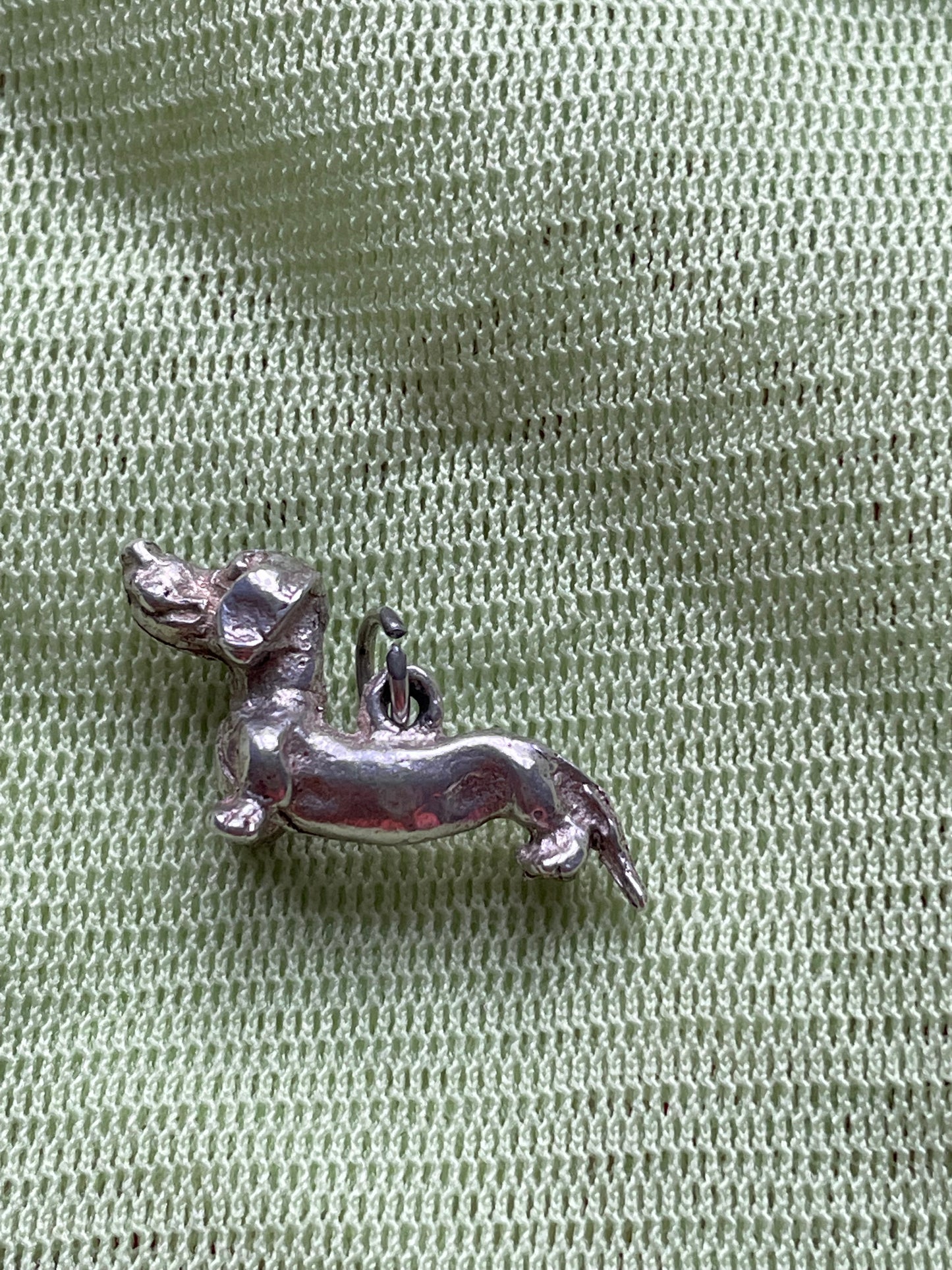 Curvy sausage dog charm